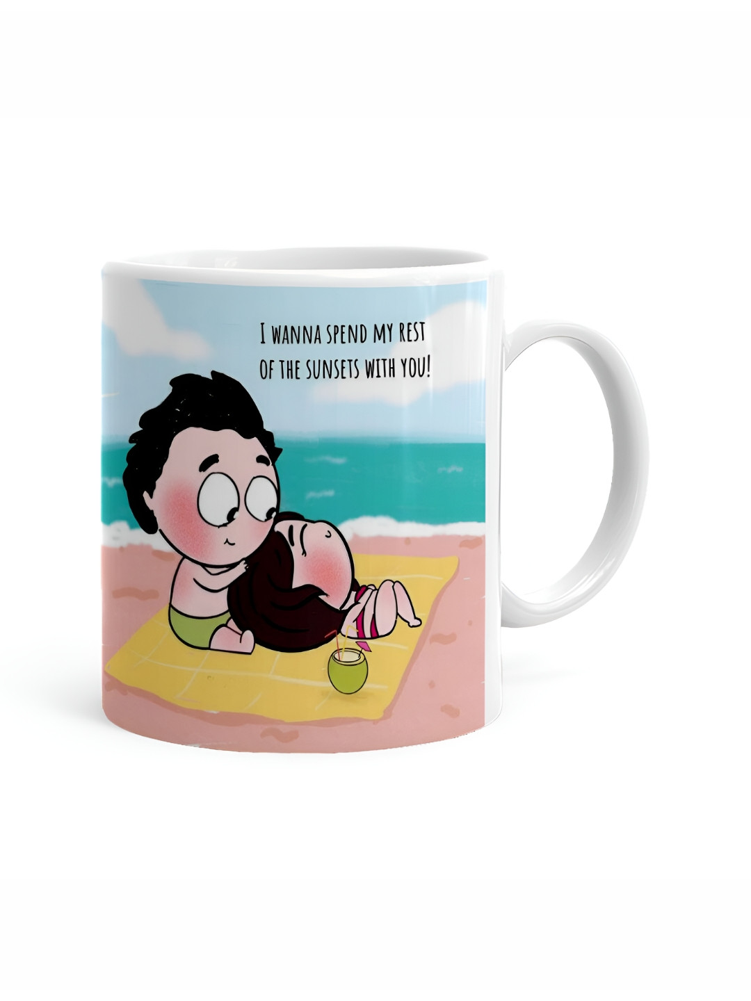 Khakee Keep Calm And Get Excited Im Pregnant White Typography Ceramic Microwave Safe Mug-325ml