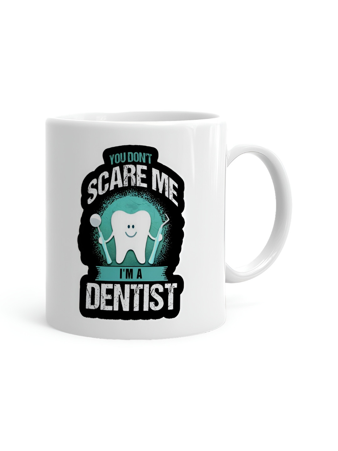 Khakee Elly Elate White Typography Ceramic Microwave Safe Mug-325ml