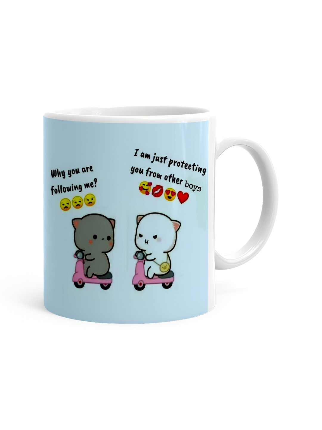 Khakee Im in Love With You White Typography Ceramic Microwave Safe Mug-325ml