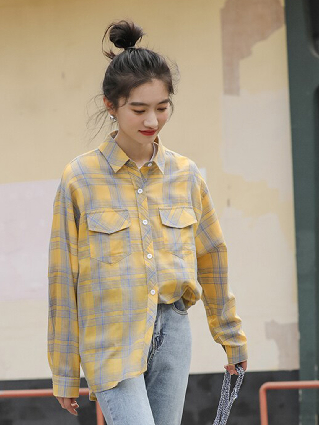 JC Mode Tartan Checks Opaque Checked Casual Shirt