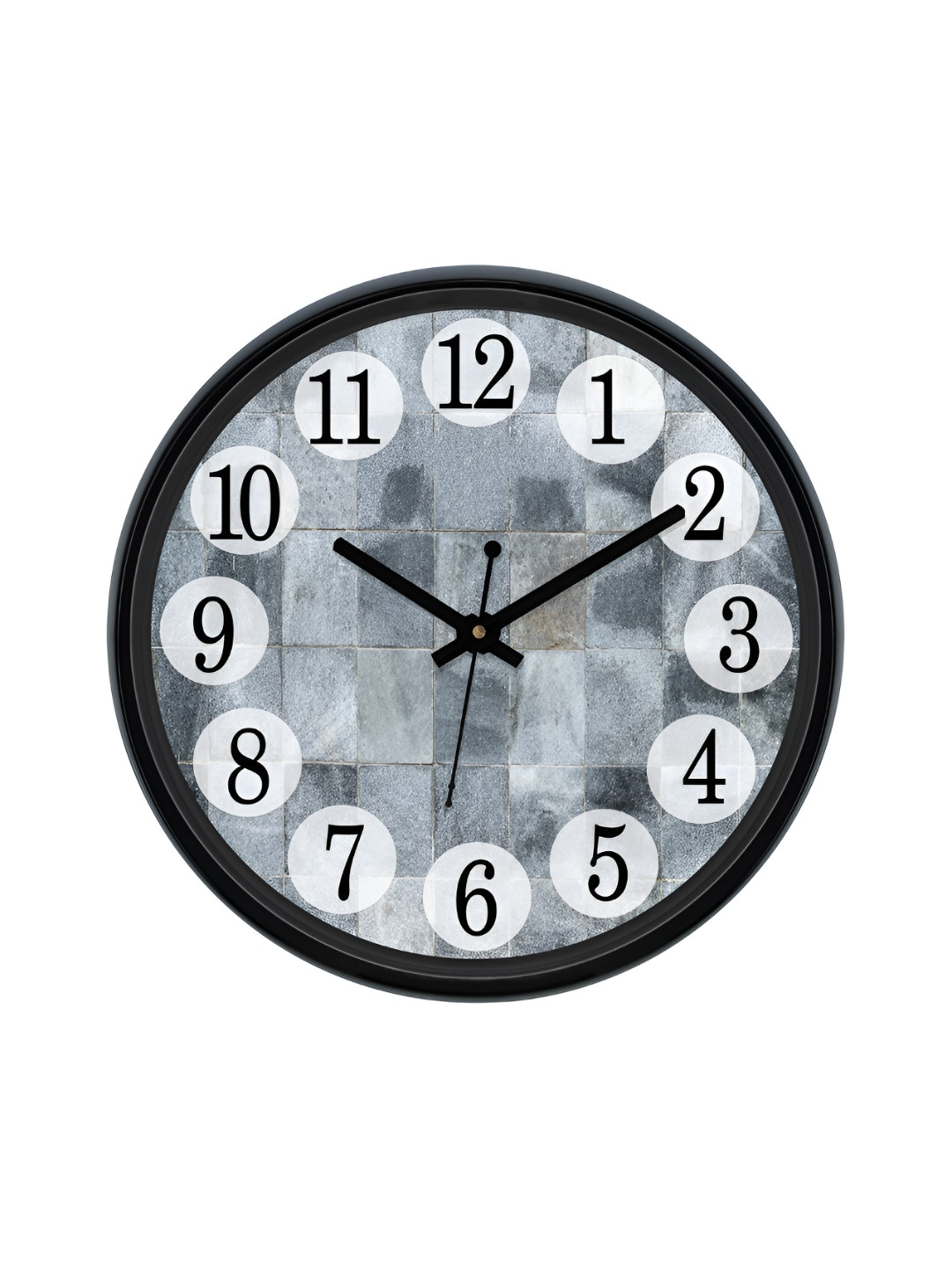 Aura Brown Plastic Handcrafted Round Battery Analogue Wall Clock-30.5cm