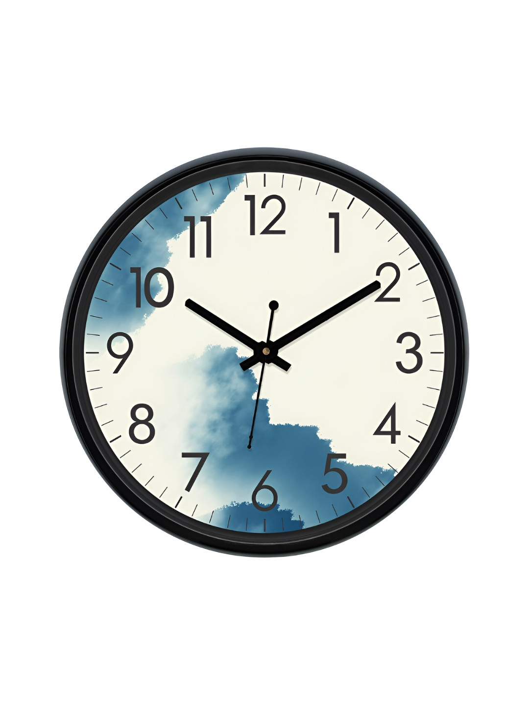 Aura White Plastic Handcrafted Round Battery Analogue Wall Clock-30.5cm