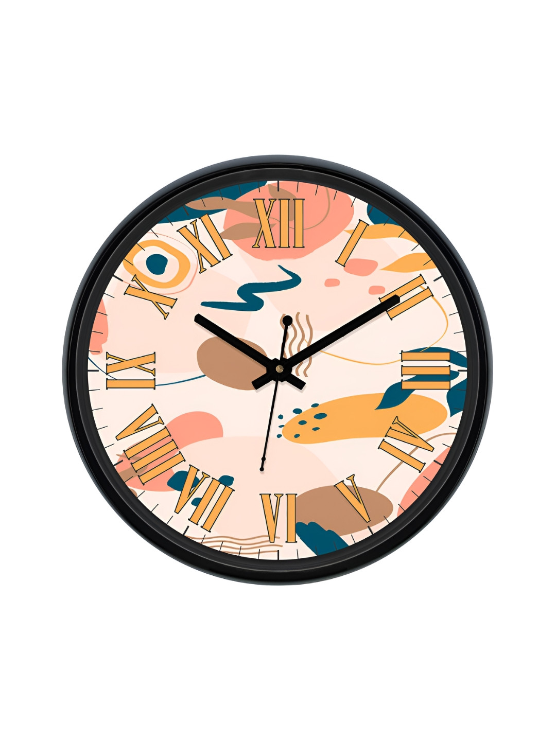 Aura Peach Plastic Large Display Round Battery Analogue Wall Clock-30.5cm