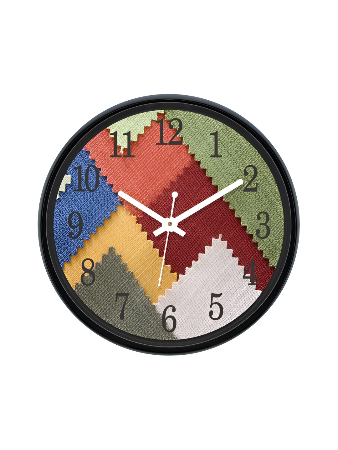 Aura Green & Red Analogue Wall Clock