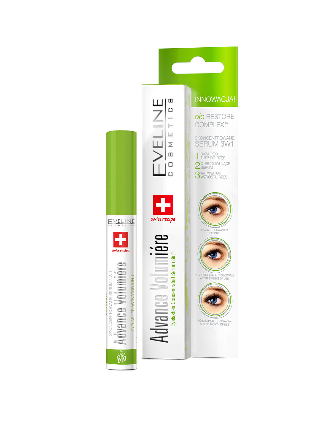 Eveline Cosmetics Advance Volumiere Eyelashes Activator 3In1-10ml