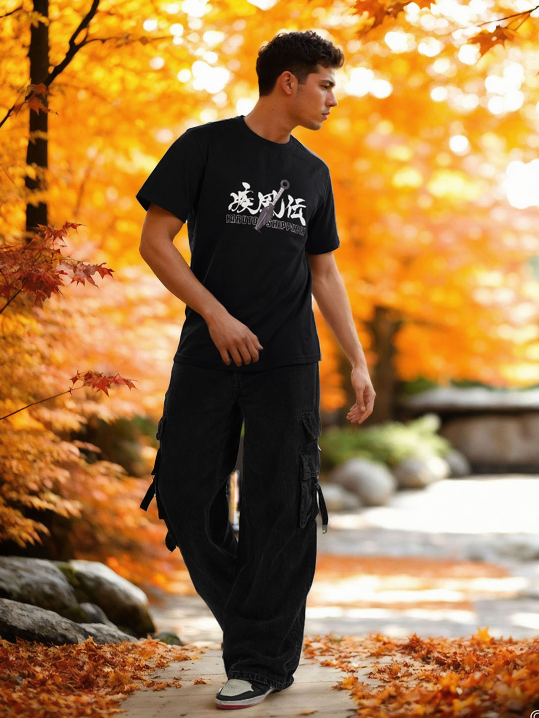 Celio Sasuke Printed Cotton T-shirt