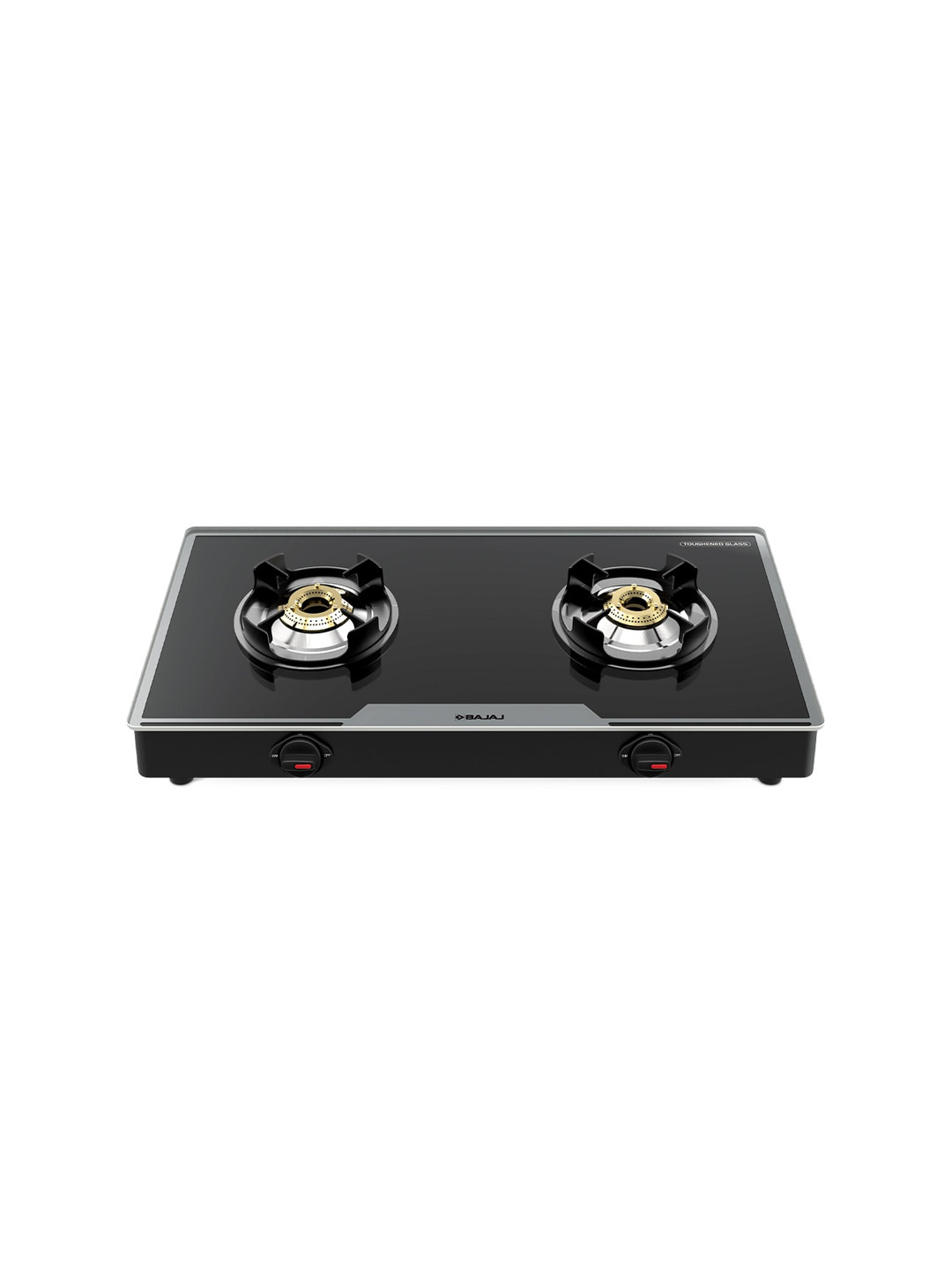 Bajaj Black 2 Burner Glass Top Gas Stove