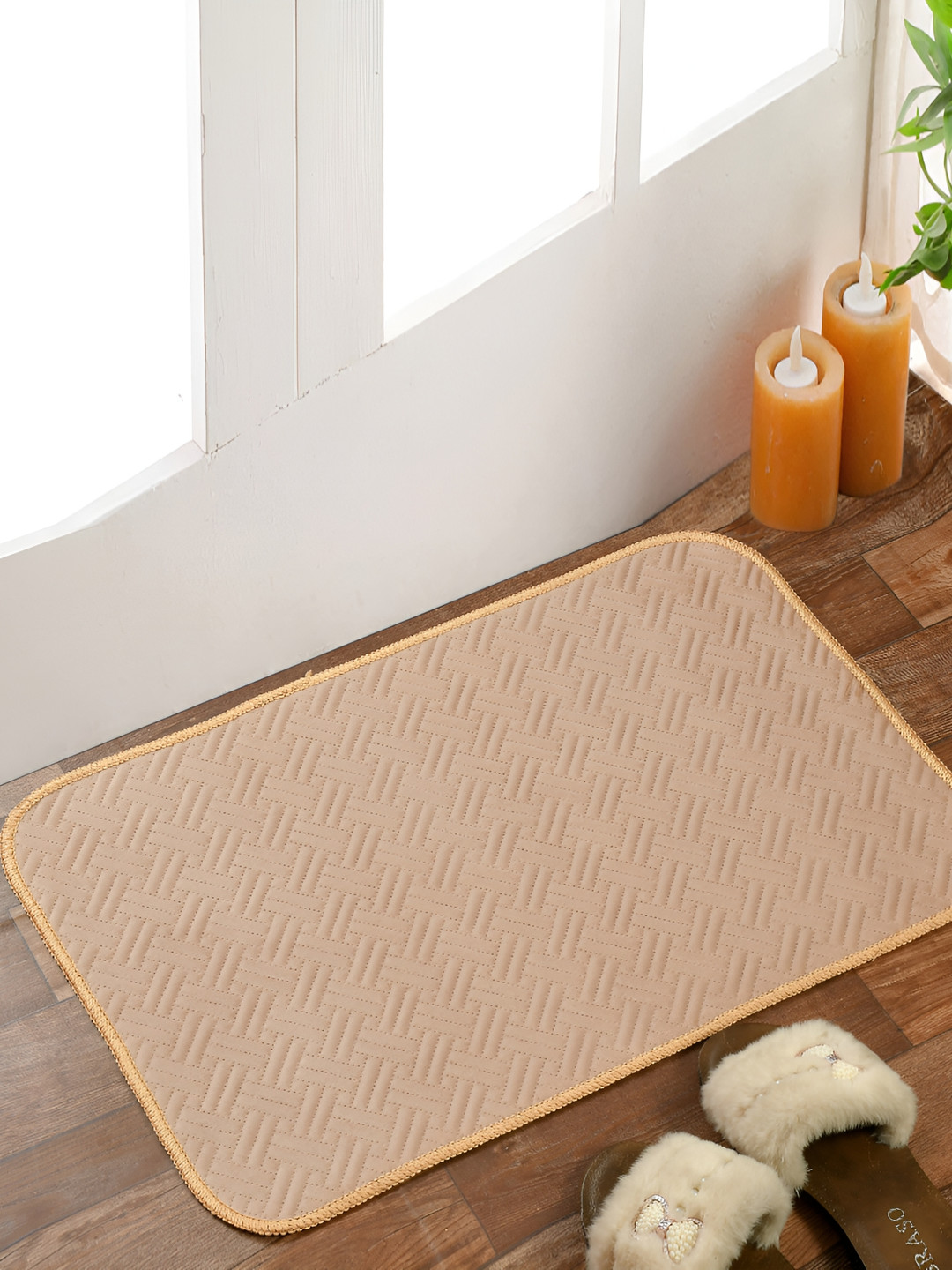 Florida Beige Textured Anti-Skid Doormat