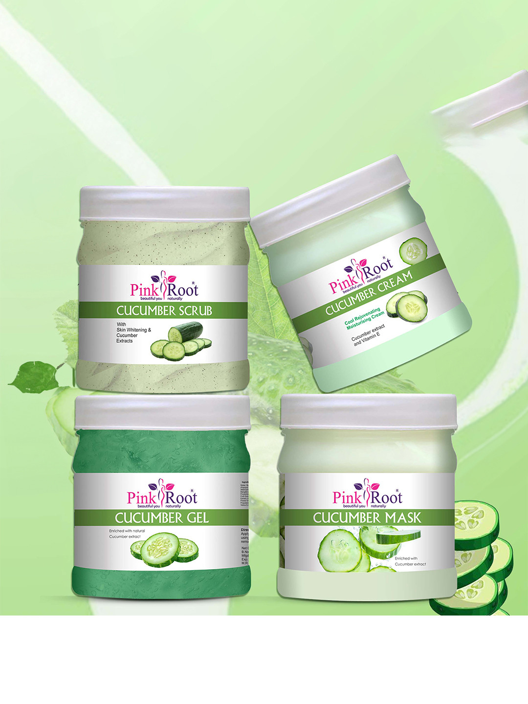 Pink Root Cucumber Eco Facial Kit - 500g Each