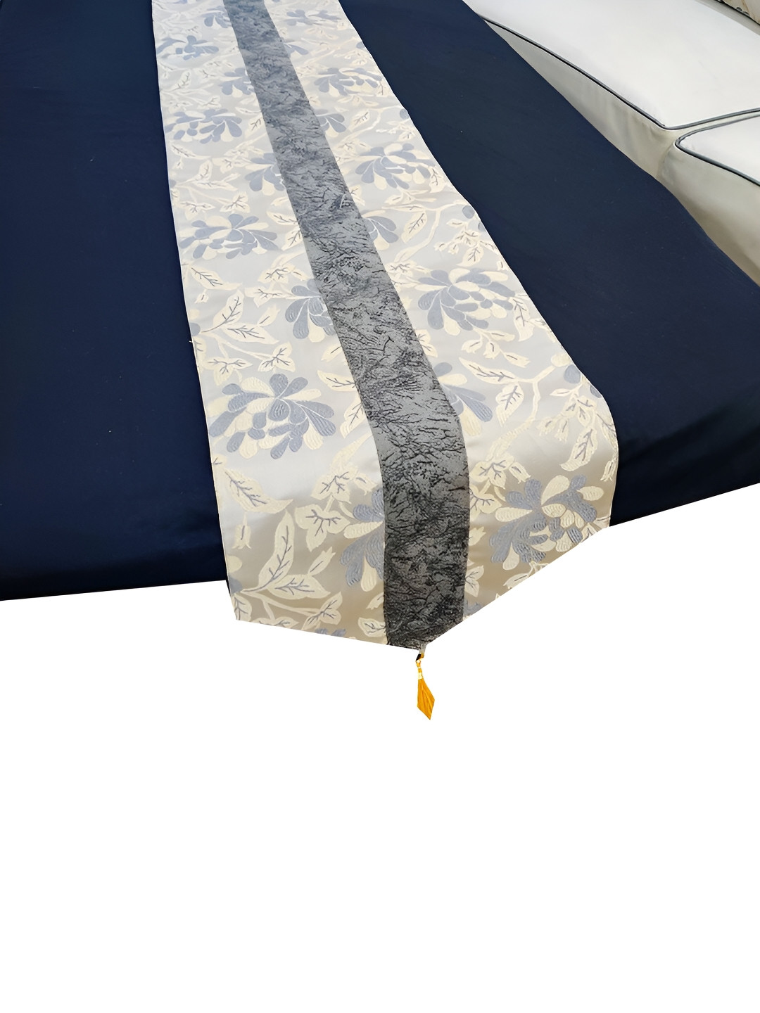 Good Vibes Grey Printed Table Runner