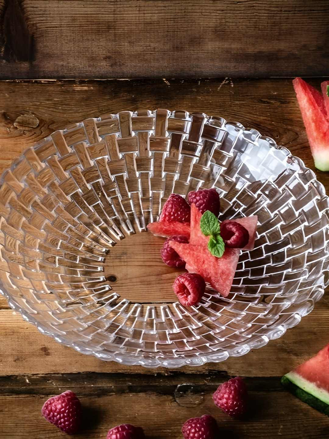 Nachtmann Transparent Textured Glass Schale Bowl