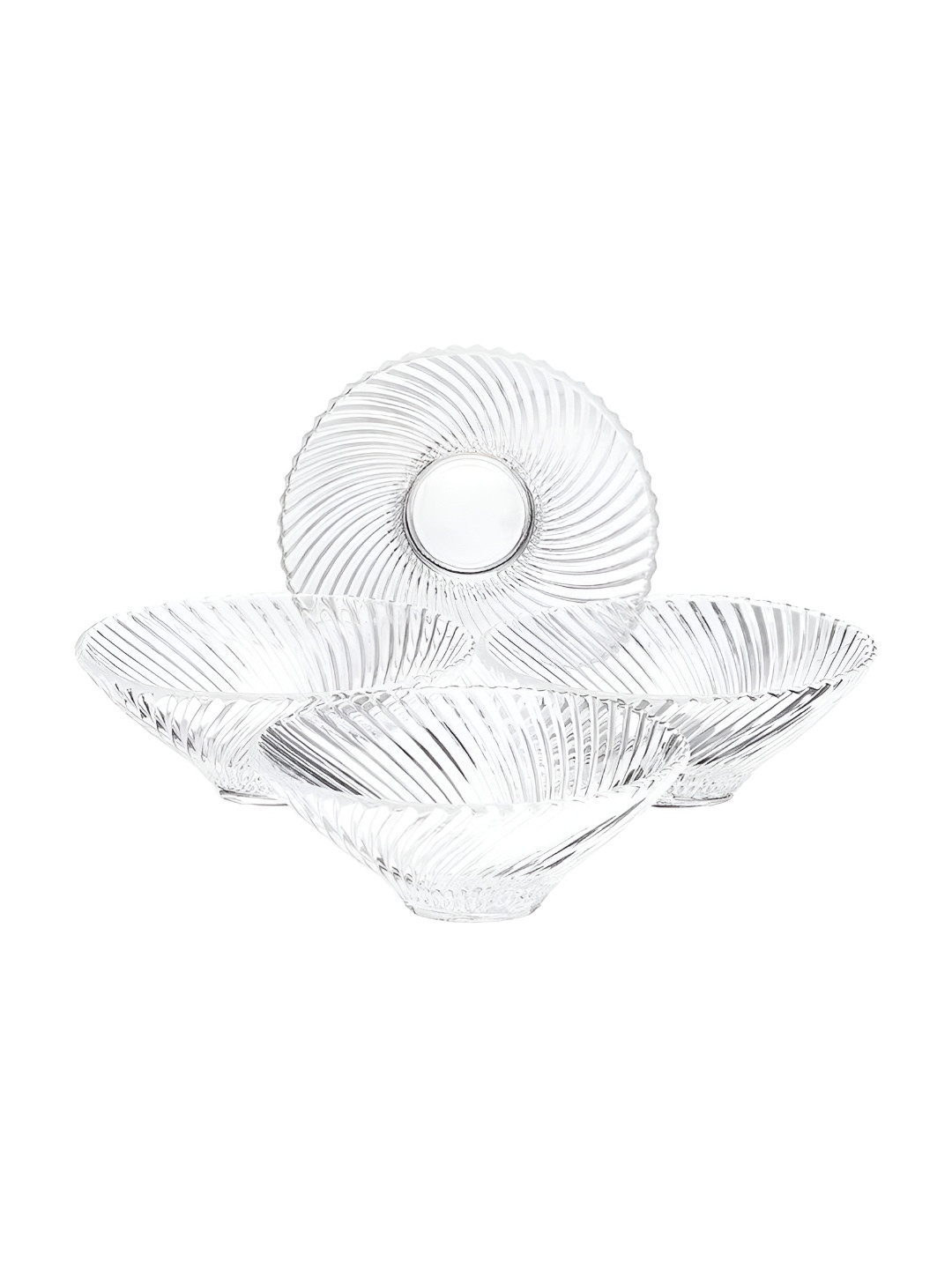 Nachtmann 2 Pieces Transparent Textured  Glass Bowl