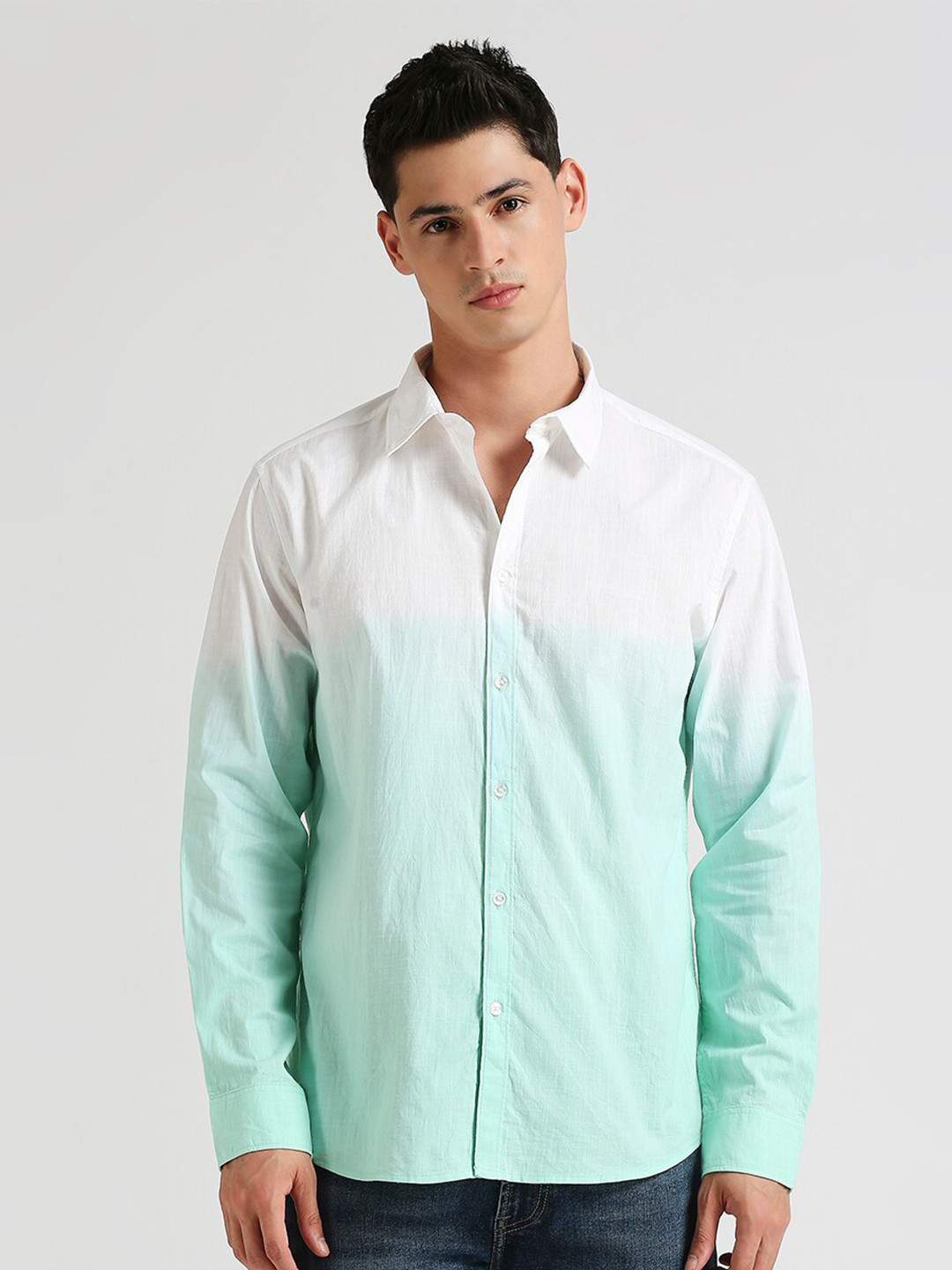 Pepe Jeans Paddy Sr Dip Dyed Slub Pure Cotton Shirt