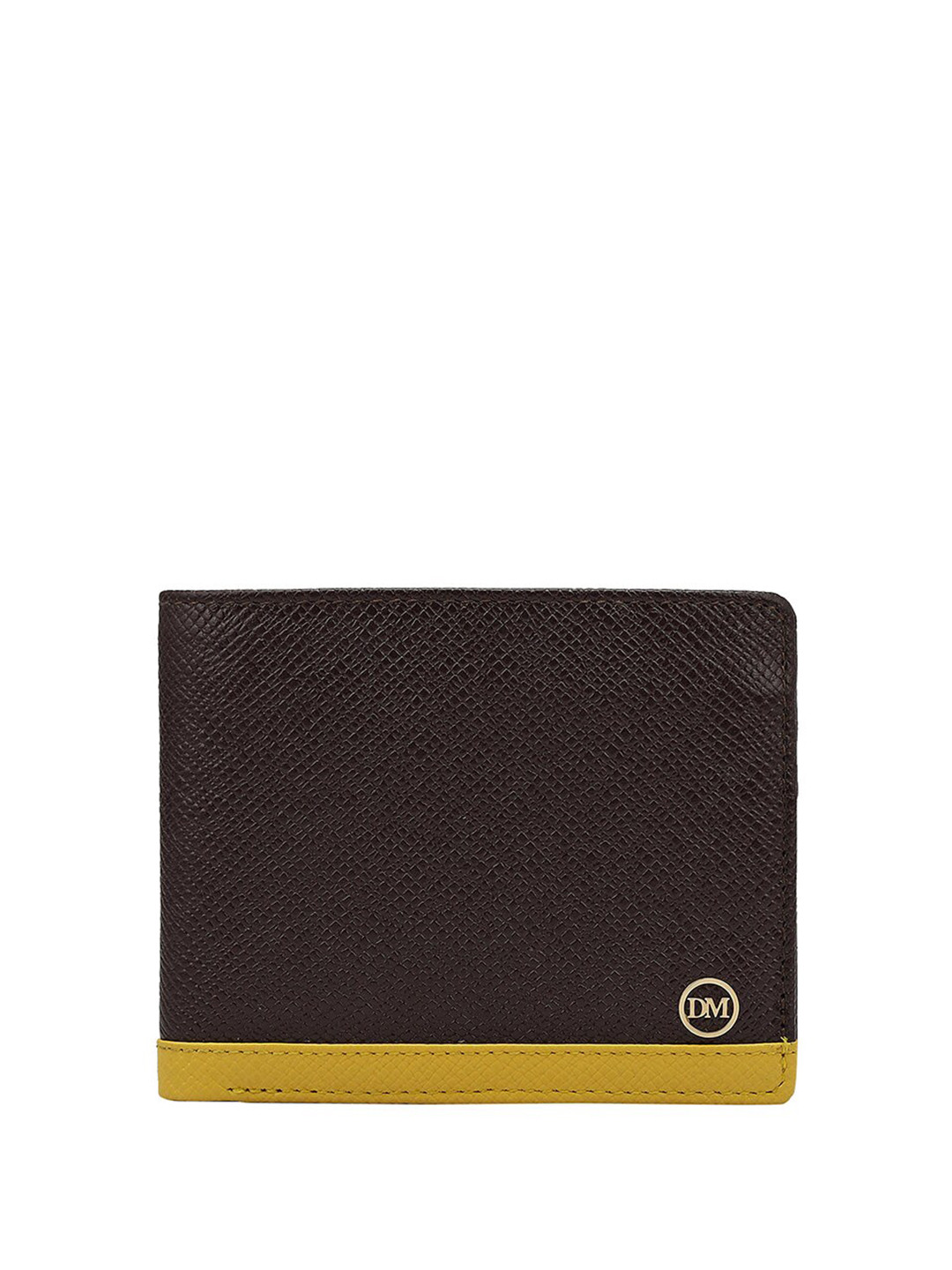 Da Milano Abstract Textured Leather Two Fold Wallet