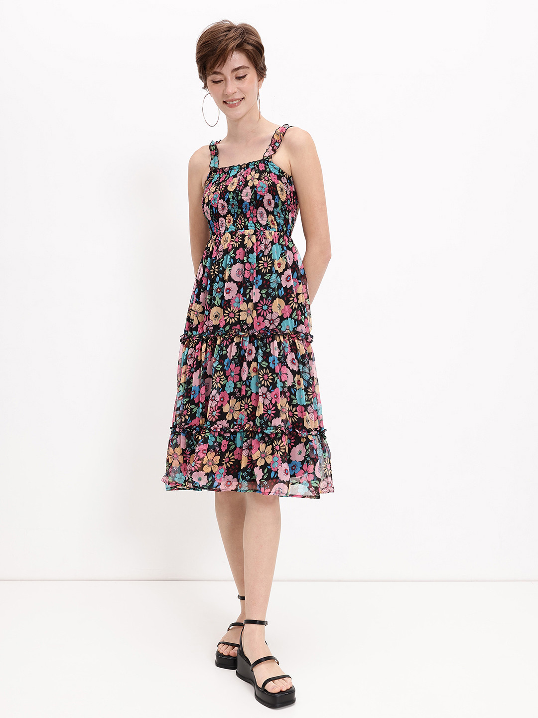 DressBerry Tiered  Smocking Dress