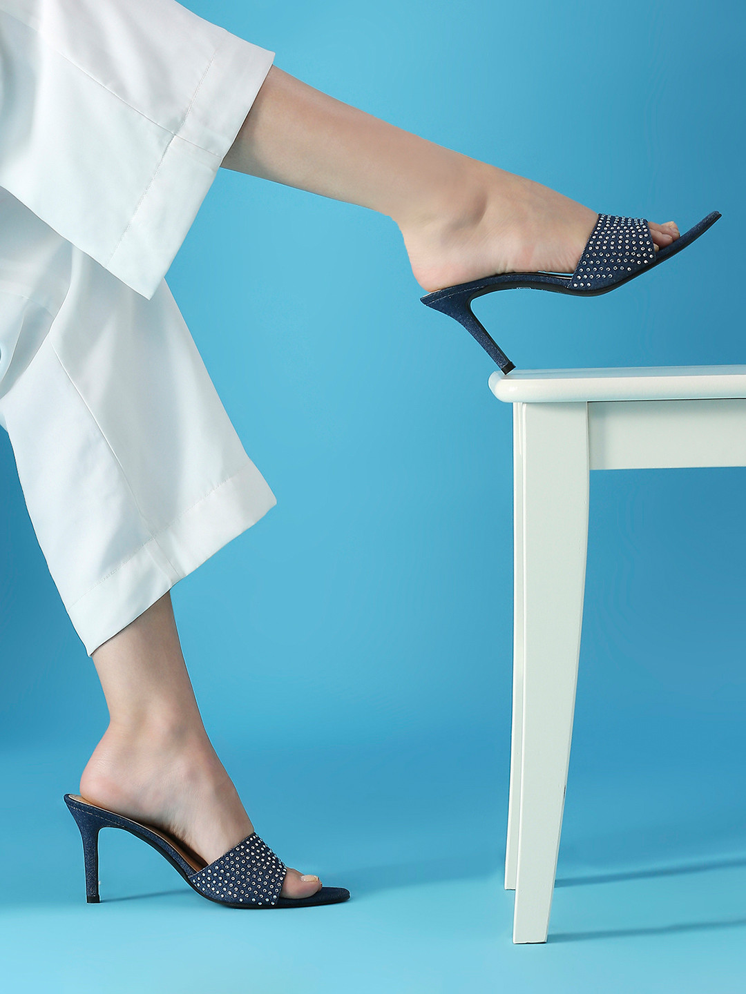 Tao Paris Textured Open Toe Suede Stiletto Heels