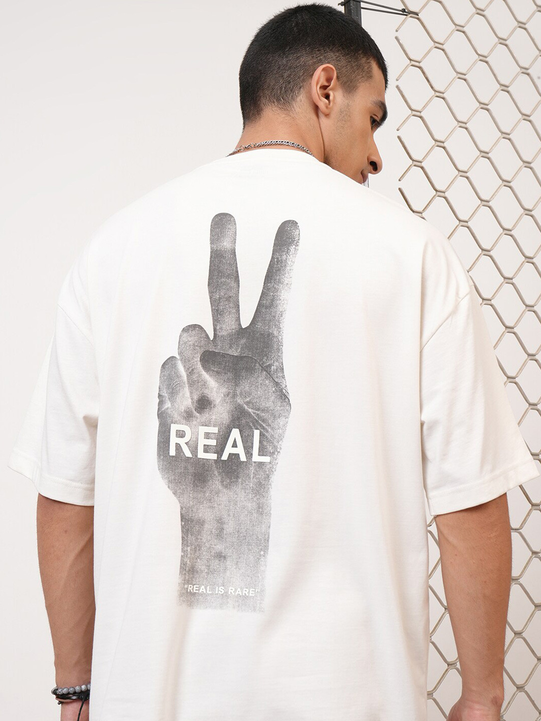 HIGHLANDER Graphic Printed Drop-Shoulder Sleeves Oversized T-shirt