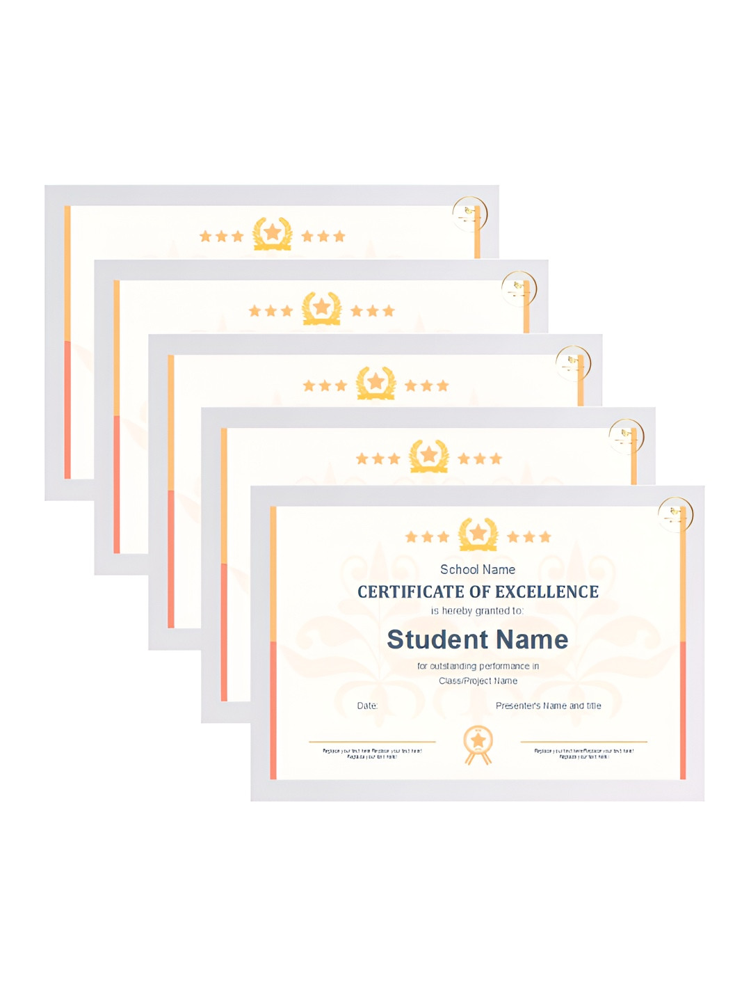 AbhiKalpya Art Studio-Get a vibe White 5 Pcs Wall Photo Frames