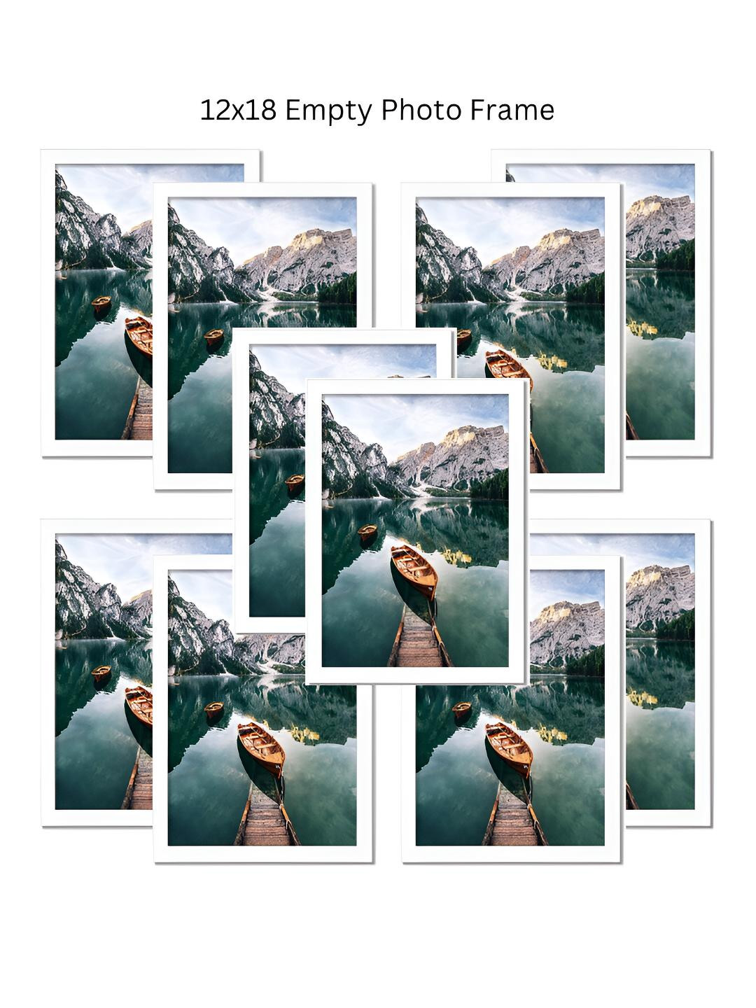 AbhiKalpya Art Studio-Get a vibe White 10Pcs Wall Photo Frames