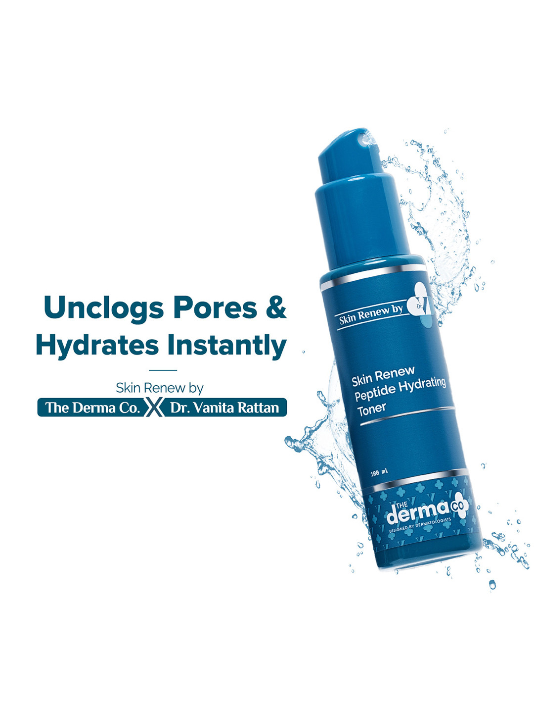 The Derma co. Dr V SkinRenew Peptide Hydrating Toner With Peptide & Hyaluronic Acid-100ml