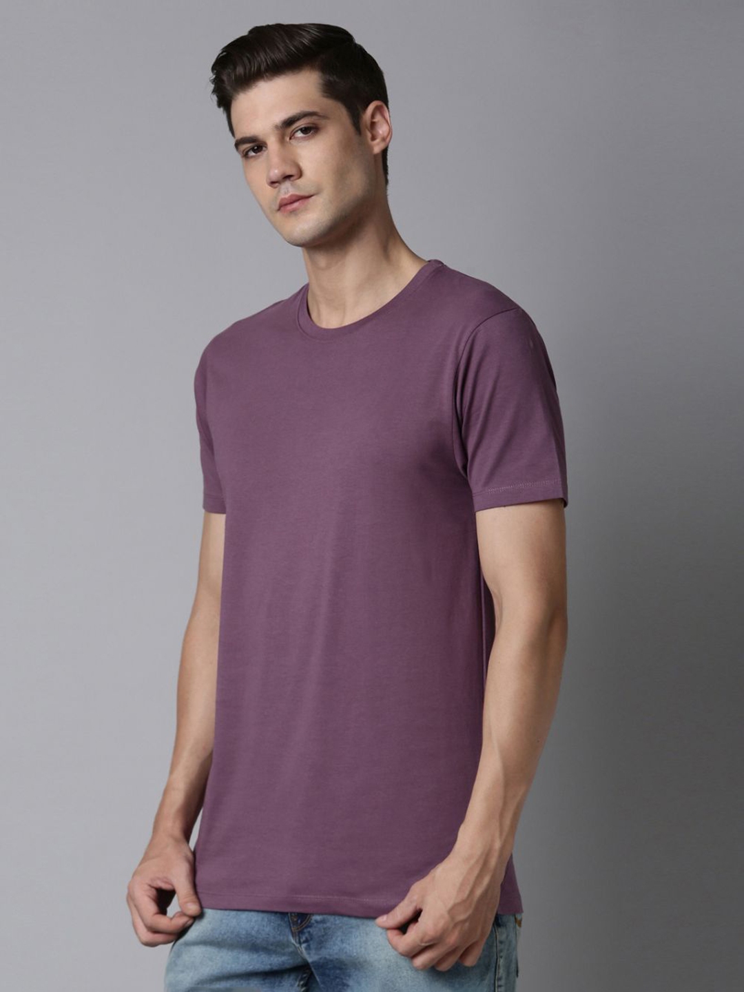 Buy MAXZONE Round Neck Knitted Pure Cotton Casual T shirt Tshirts for Men 29183278 Myntra