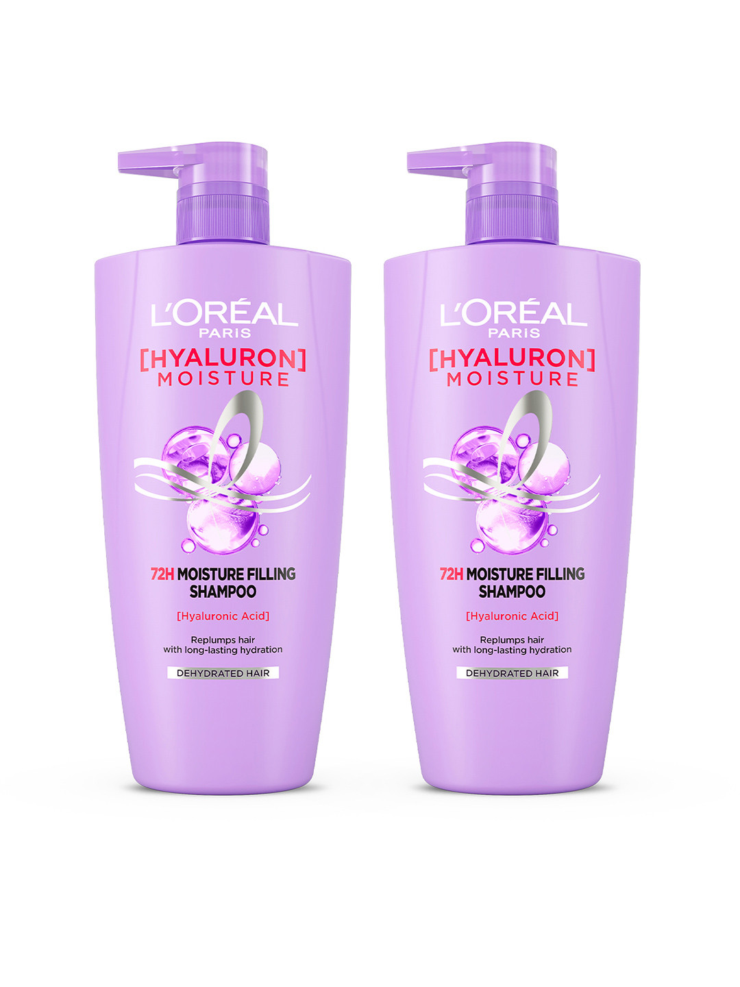 LOreal Paris 2Pcs Hyaluron Moisture 72H Moisture Filling Shampoo - 1L each