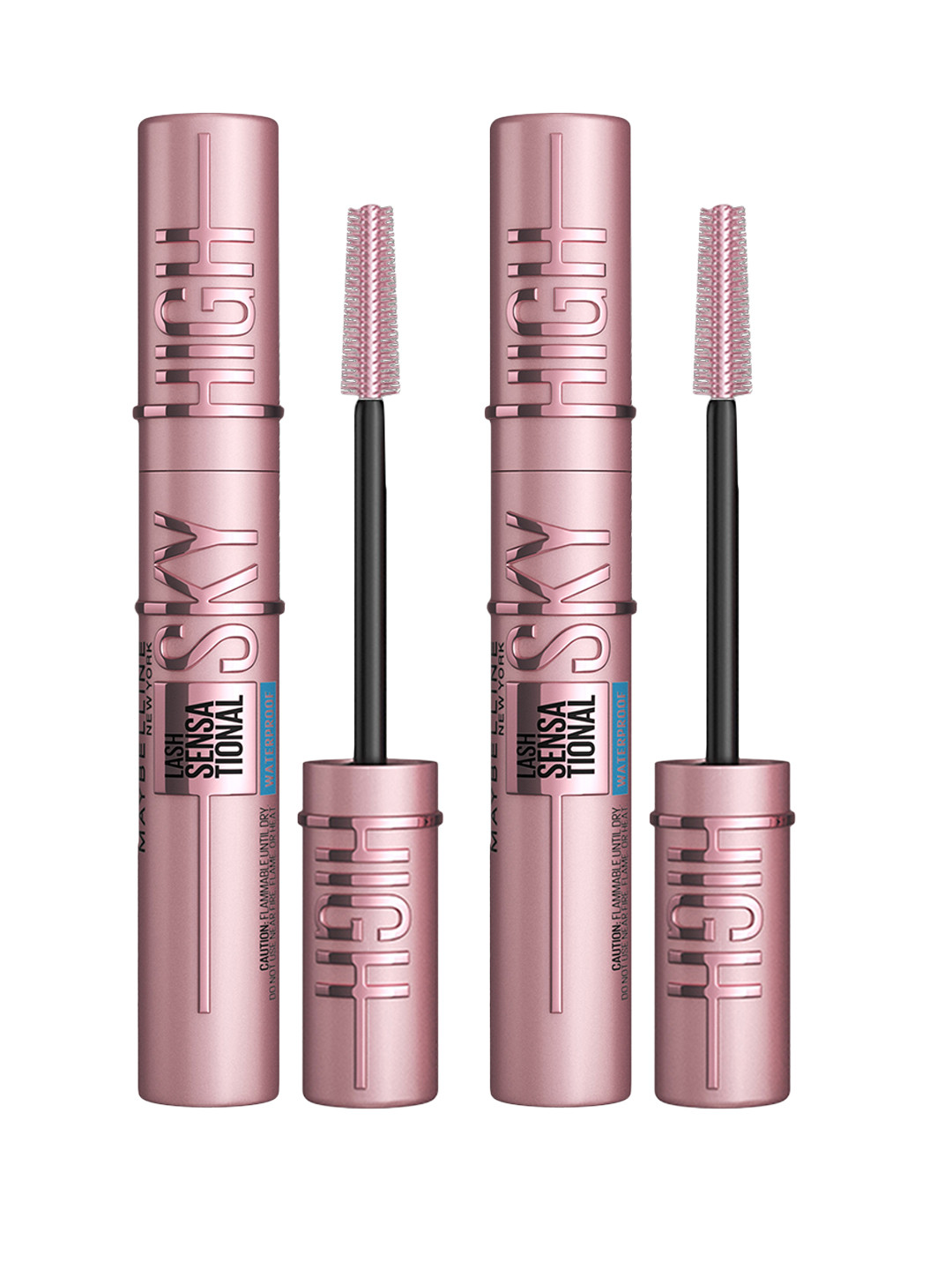 Maybelline New York 2Pcs Lash Sensational Sky High Waterproof Mascara 6ml each- Very Black