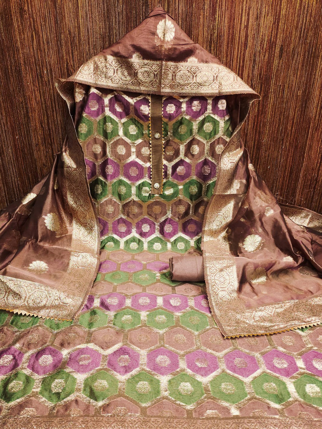 LeeliPeeri Designer Organza Unstitched Dress Material