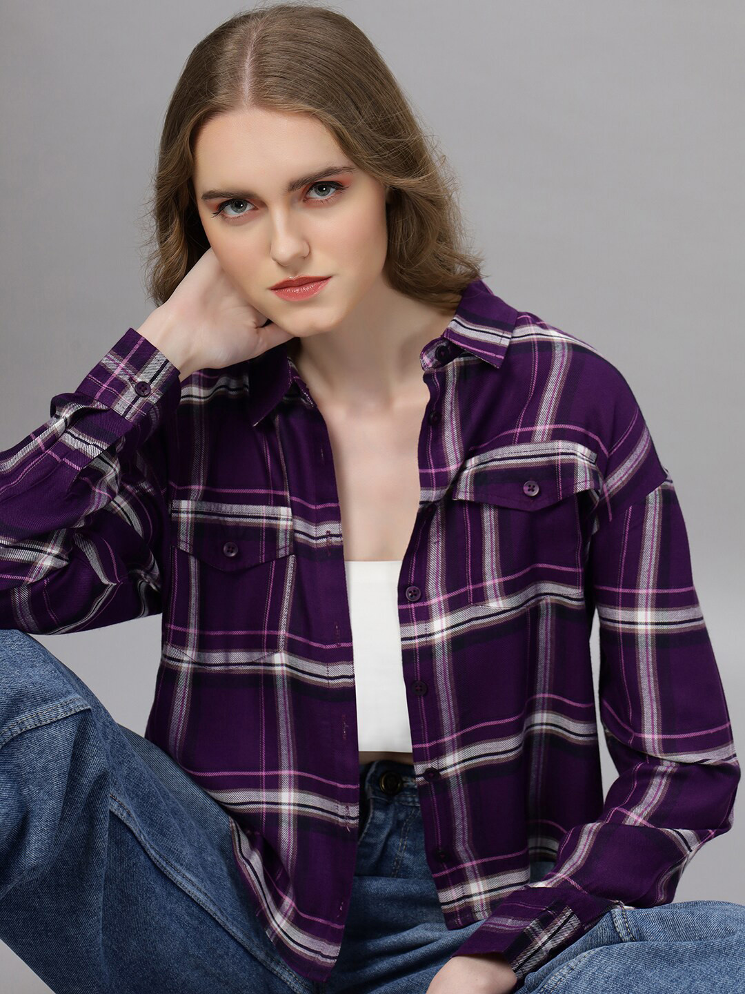 Roadster Checked Pure Cotton Long Sleeves Shirts