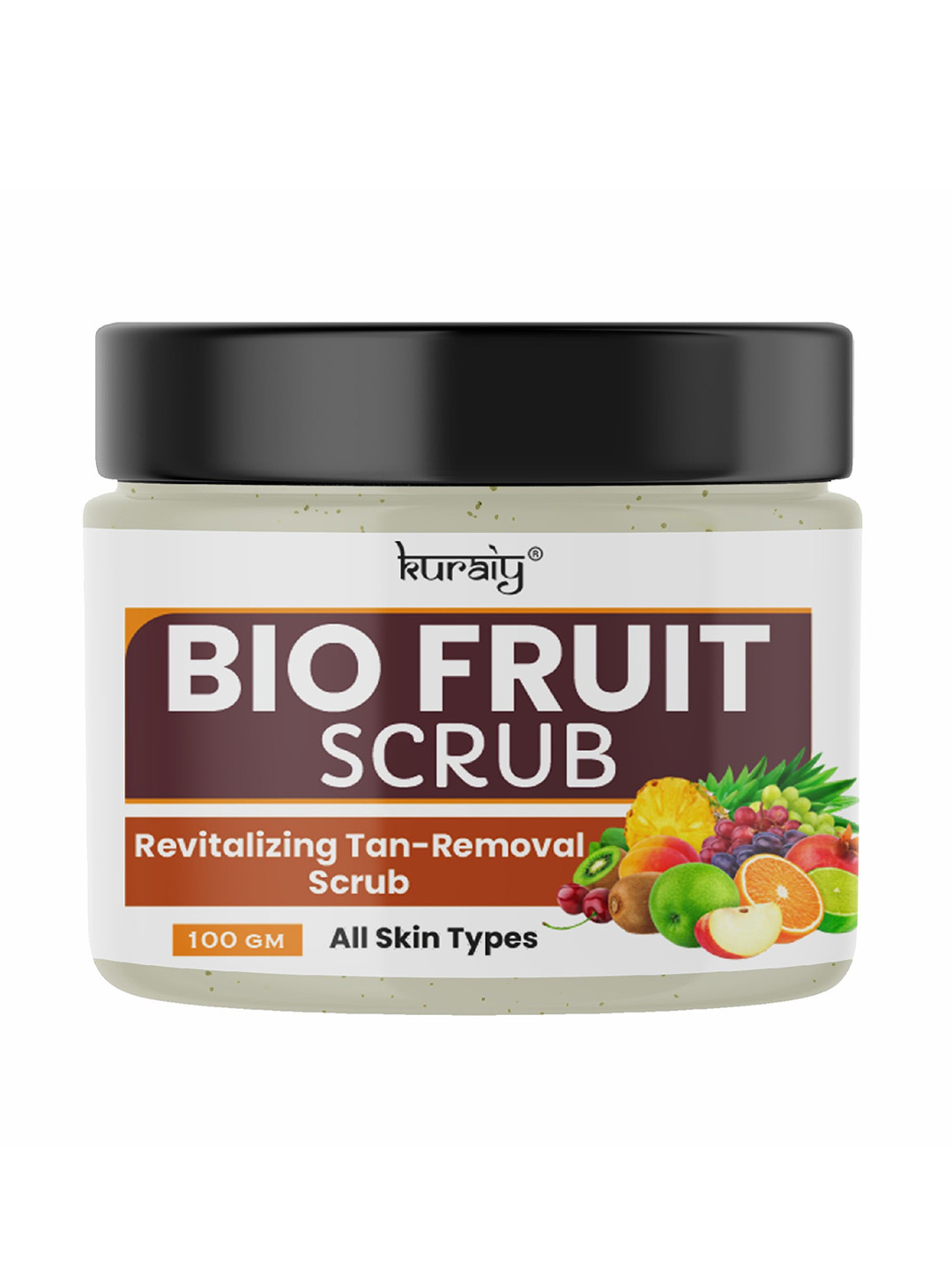 KURAIY Set Of 2 Bio Fruit Scrub To Remove Dead Skin - 100g Each