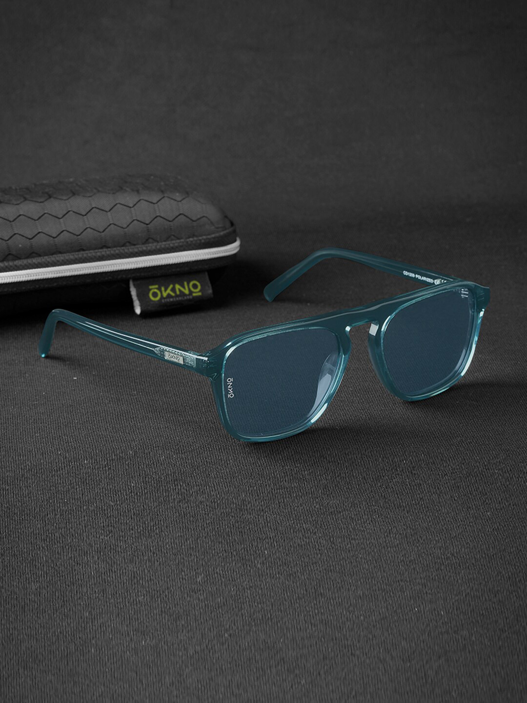 OKNO Polarised and UV Protected Lens Unisex Acetate Blue Square Sunglasses