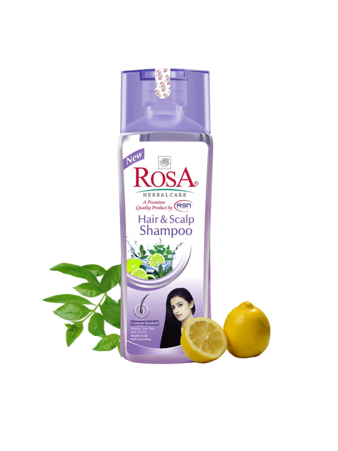 ROSA Hair & Scalp Shampoo With Tea Tree Oil & Lemon For Dandruff Control -500 ml