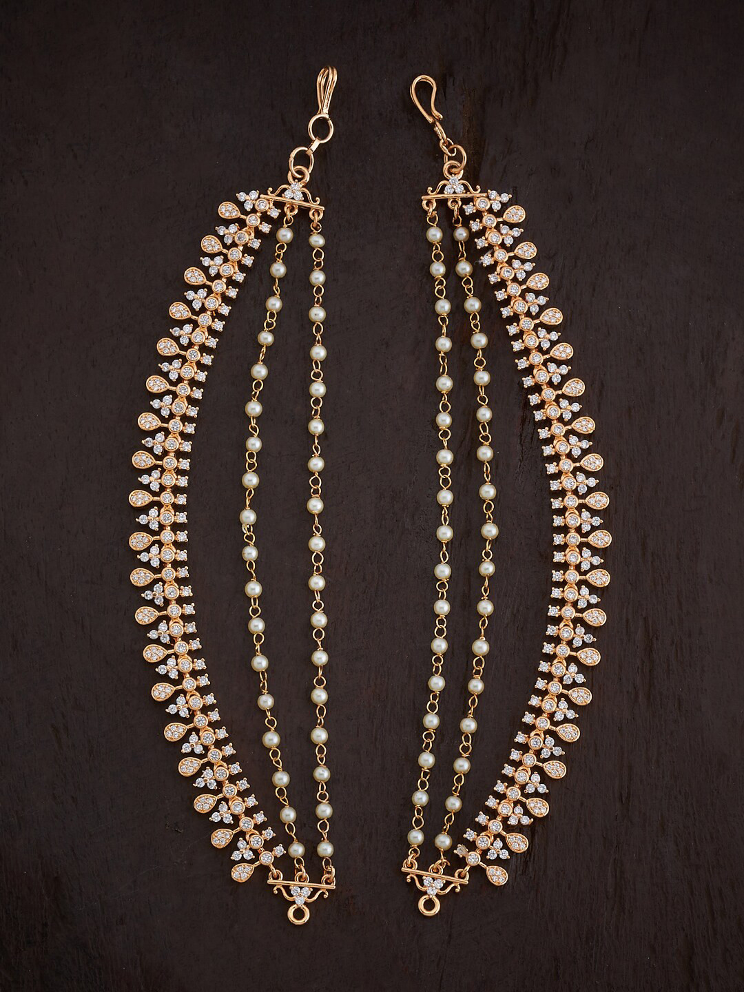 Kushal's Fashion Jewellery Gold-Plated Classic Ear Chain