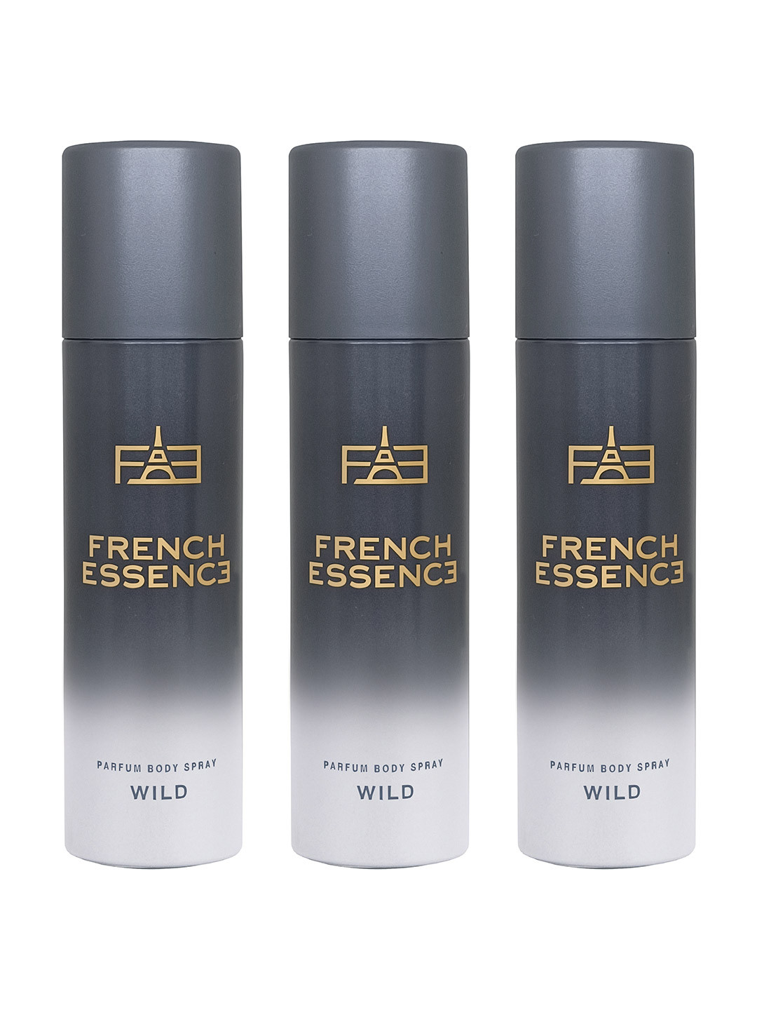 FRENCH ESSENCE Set Of 3 Luxury Wild Long Lasting Deodorant - 120ml Each