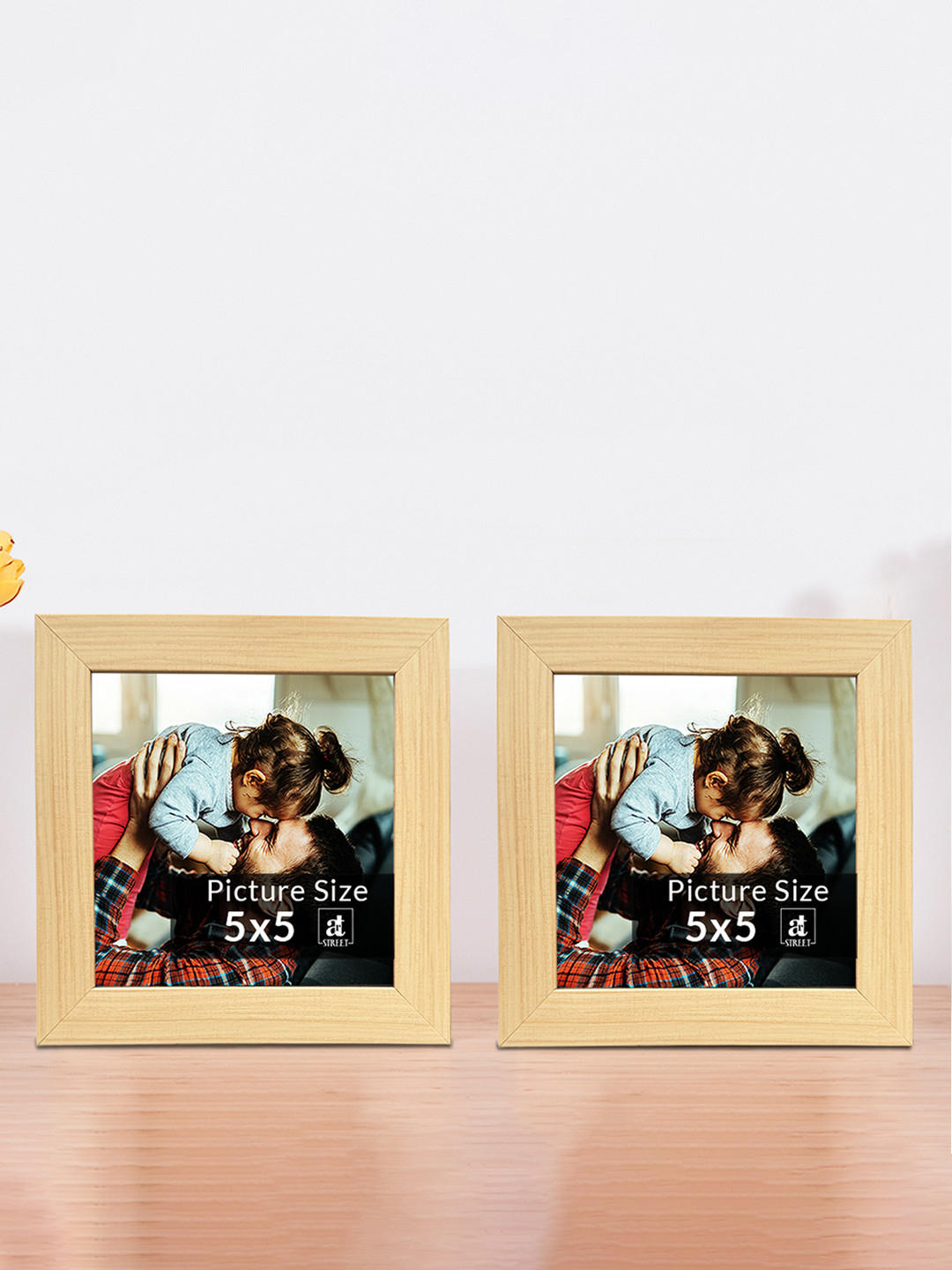 Art Street Beige & Black Set of 2 Wooden Table Photo Frames