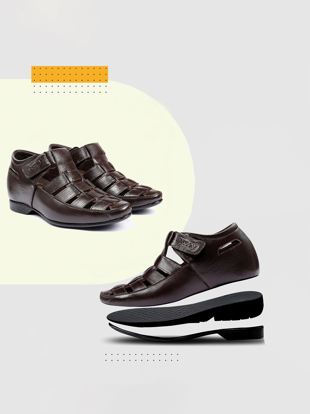 Bxxy Men Elevator Shoe-Style Sandals