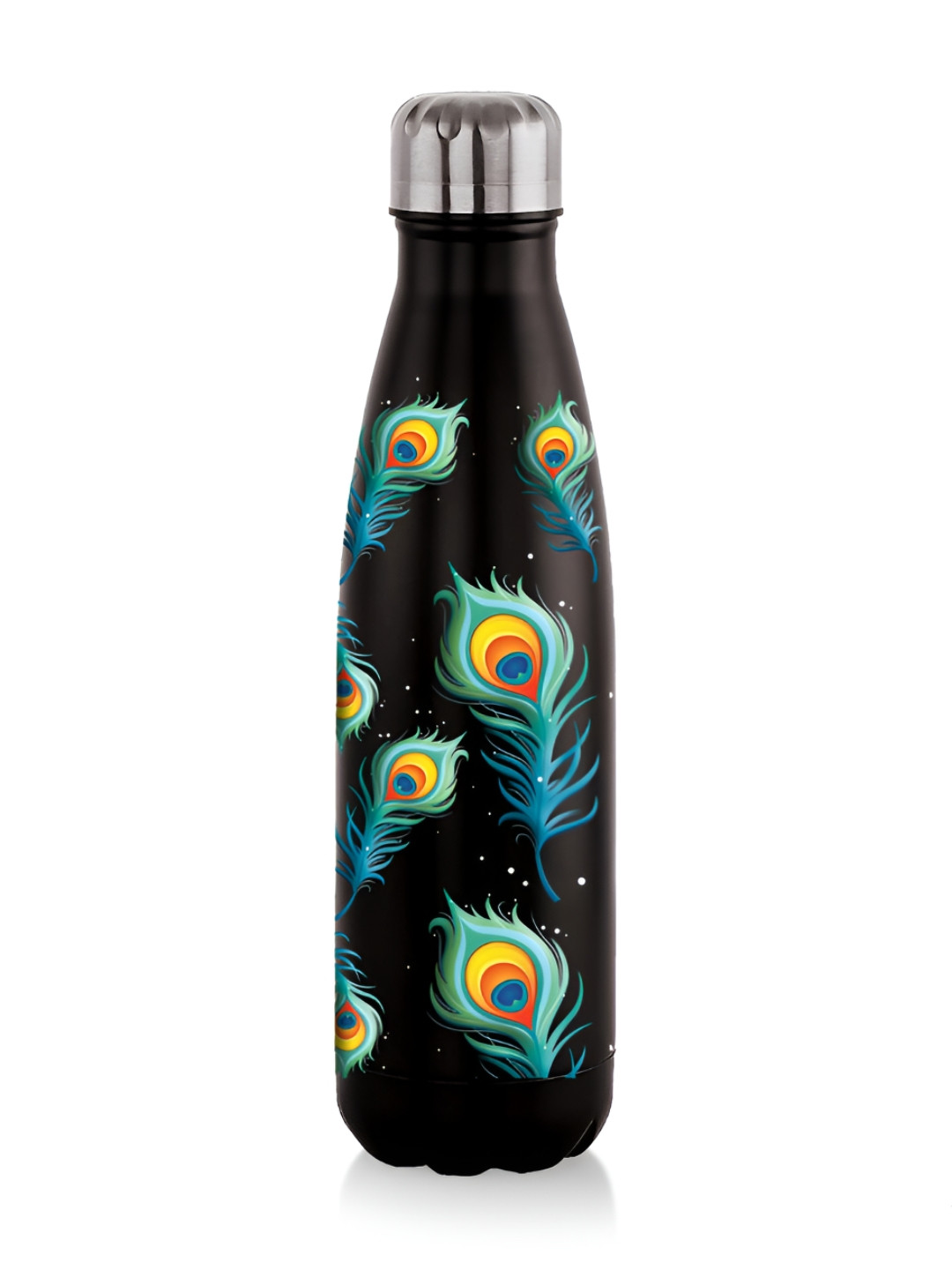 NIRLON Mor Pankh Conversational Stainless Steel Double Wall Vacuum Water Bottle - 700ml