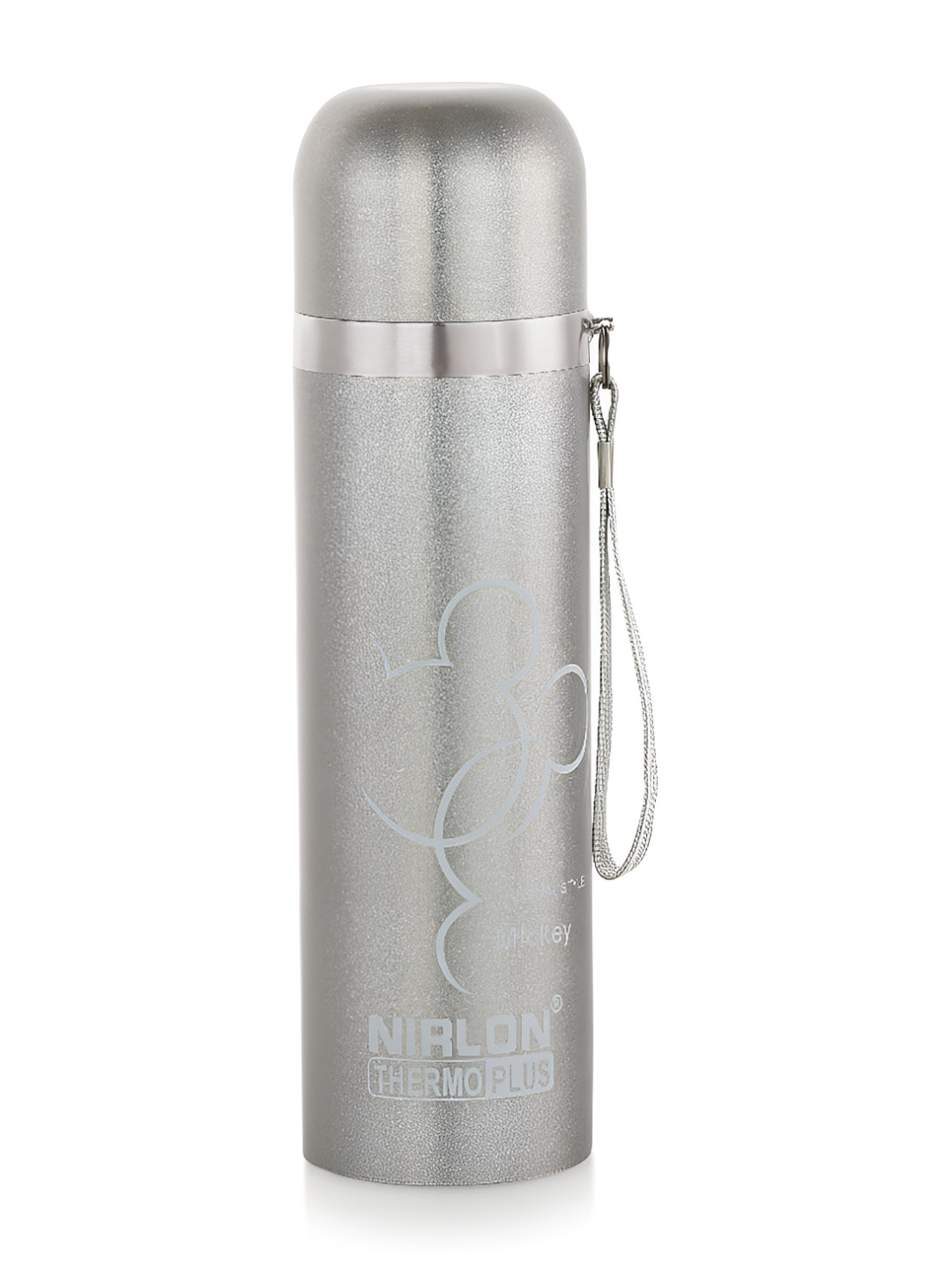 NIRLON Grace Silver Brand Logo Stainless Steel Double Wall Vacuum Flask - 500ml