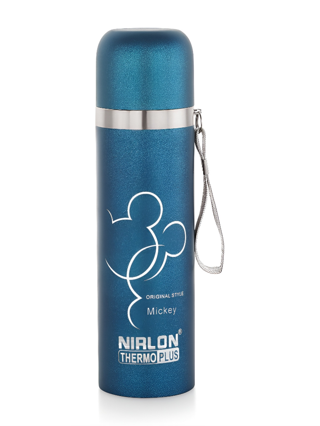 NIRLON Grace Blue Brand Logo Stainless Steel Double Wall Vacuum Flask - 750ml