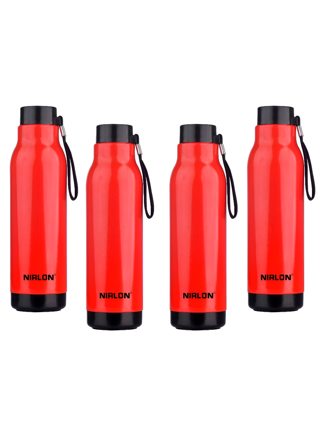 NIRLON Loki Red Stainless Steel Spill Proof 4 Piece Water Bottle - 480ml