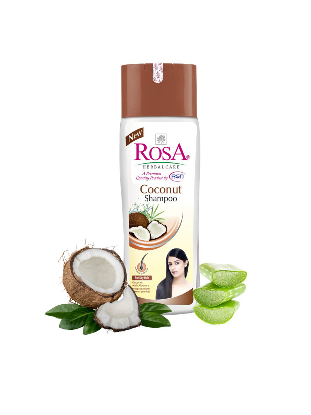 ROSA Coconut Shampoo With Coconut & Aloe Vera For Dry Hair Deeply Moisturizes-1000ml