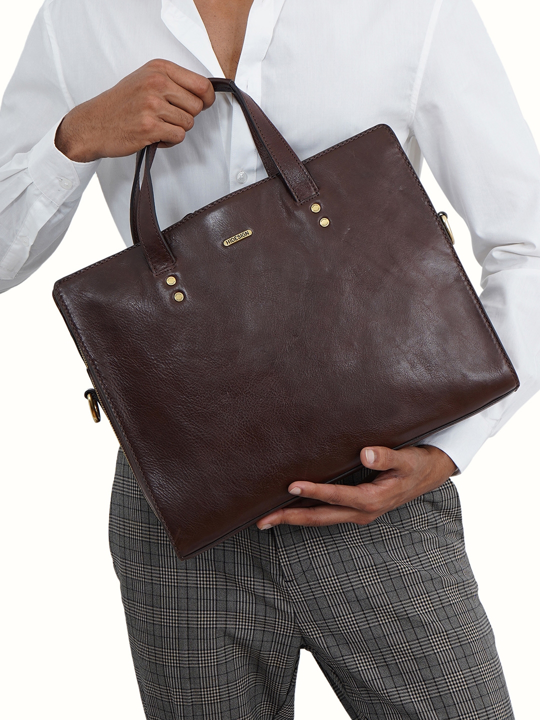 Buy Hidesign La Plata 03 Men Dark Brown Leather Laptop Bag L Laptop Bag for Men 29191328 Myntra