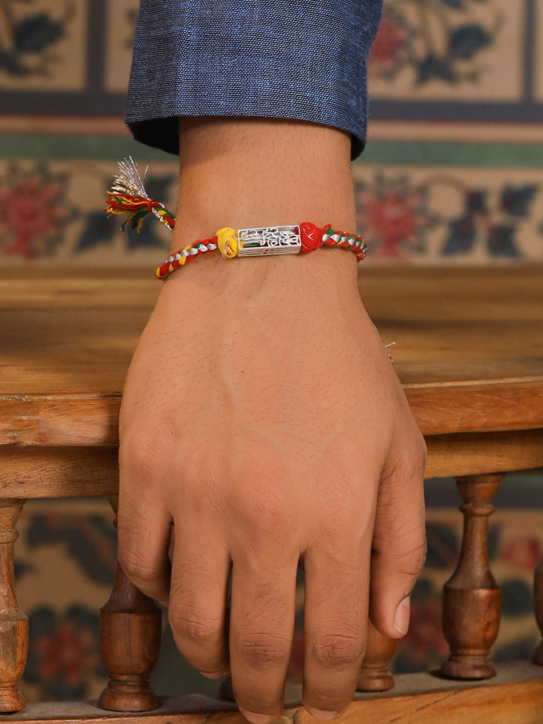 Kicky And Perky Unisex 925 Sterling Silver Har-Har-Mahadev Rakhi