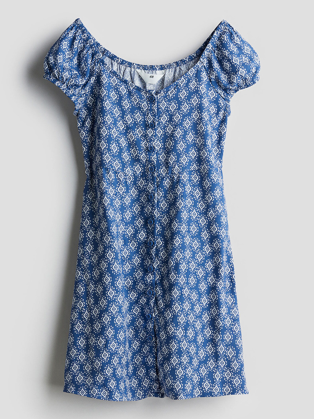 H&M Girls Puff-Sleeved Skater Dress