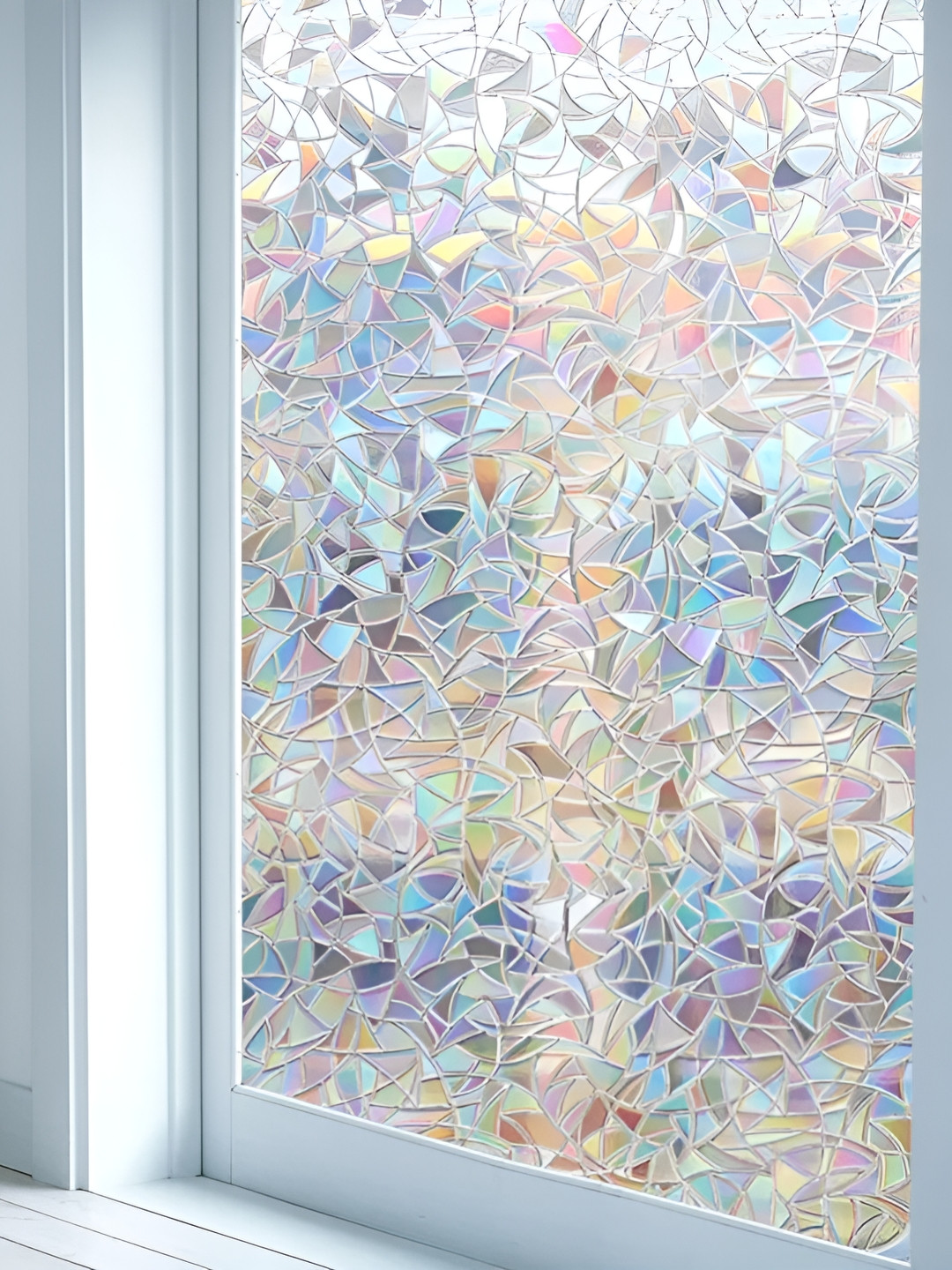 THE ARTMENT Transparent & Purple 4 Pieces Printed Window Films