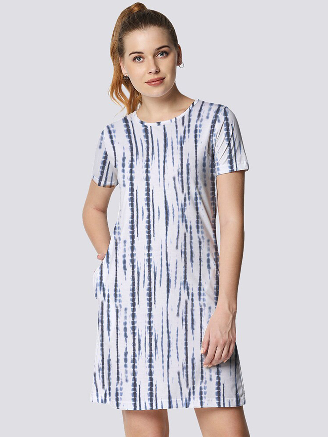 Wear Your Opinion Tie and Dye Cotton T-shirt Dress