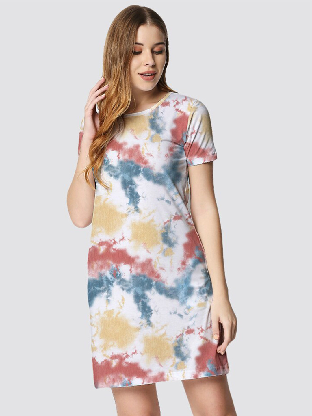 Wear Your Opinion Tie and Dye Cotton T-shirt Dress