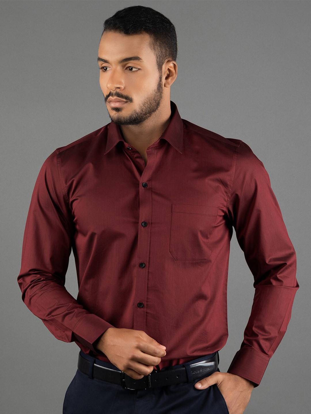LOUIS STITCH Men Comfort Opaque Formal Shirt