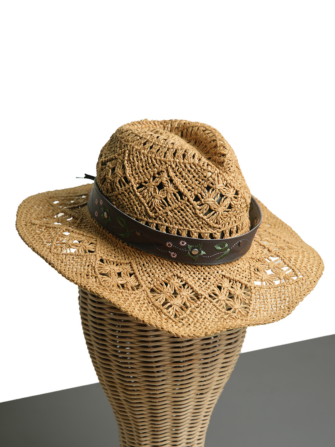 CHOKORE Men Khaki Self Design Cowboy Sun Hat