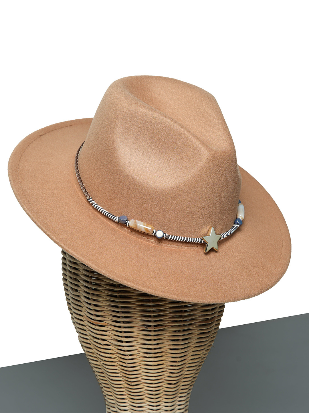 CHOKORE Men Fedora Hat With Embellished Detail